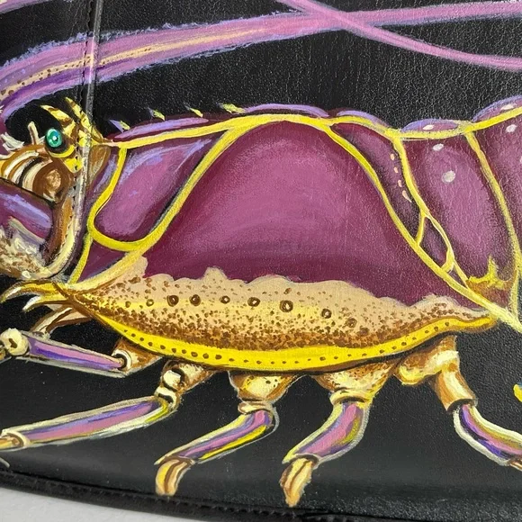 Vintage Coach NYC Lobster Art Slim Leather satchel Handbag 1970’s - Picture 4 of 16